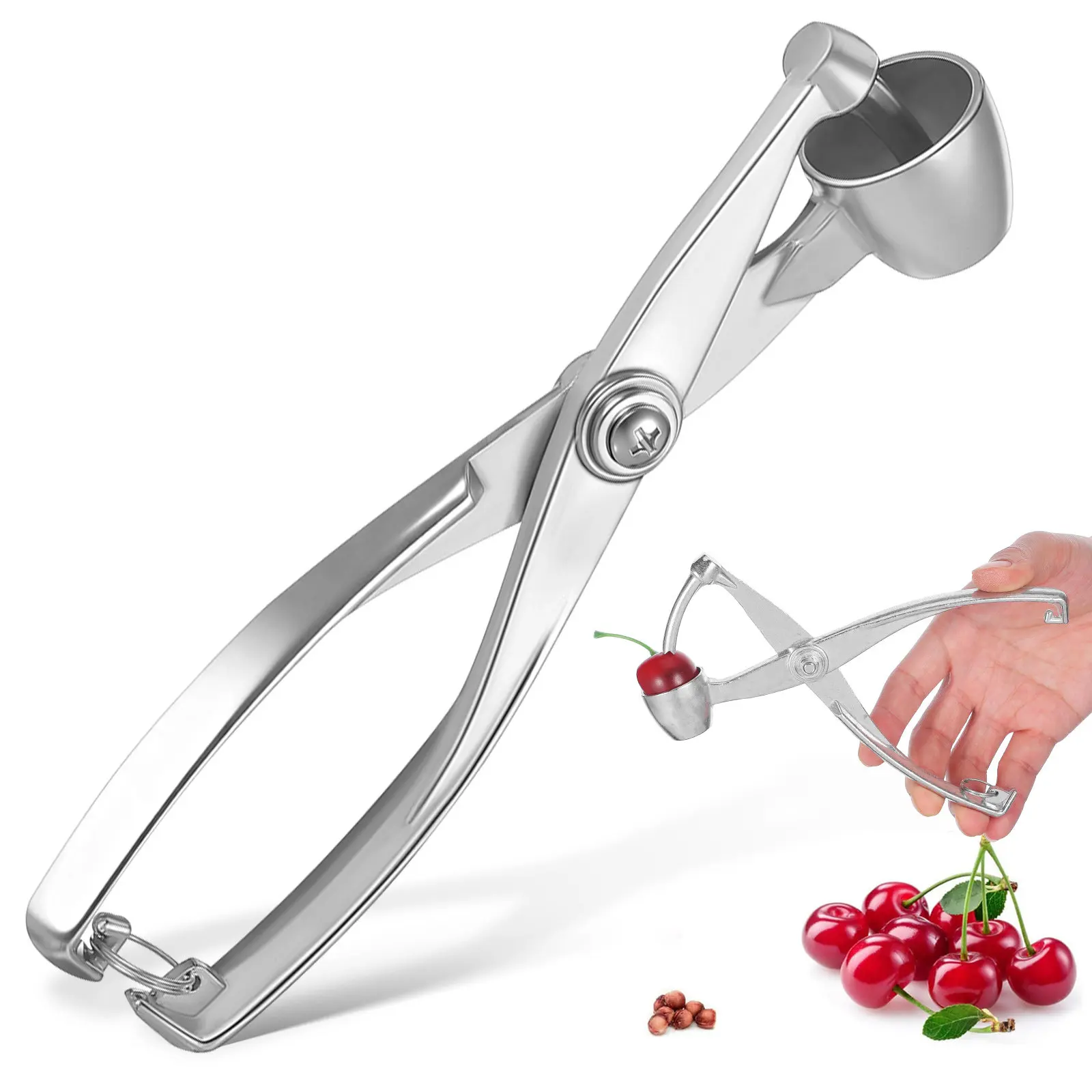 Household Red Date Corer Metal Wear-Resistant Cherry Pitter Professional Olive Pitter Reusable Core Remover Daily Use