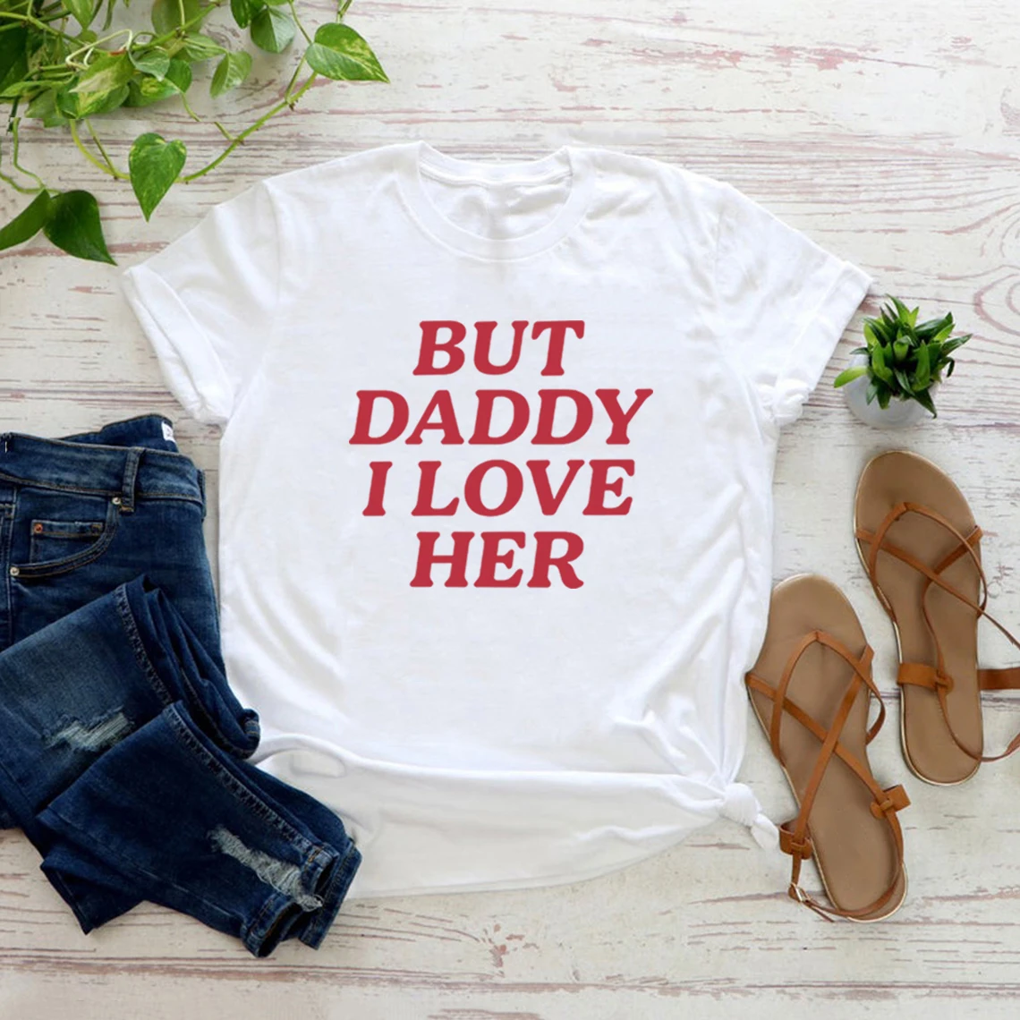 But Daddy I Love Her Pride T Shirt Lesbian LGBT Queer Tshirt Bisexual Pride T-shirts Short Sleeve Women T Shirts Gay Pride Tee