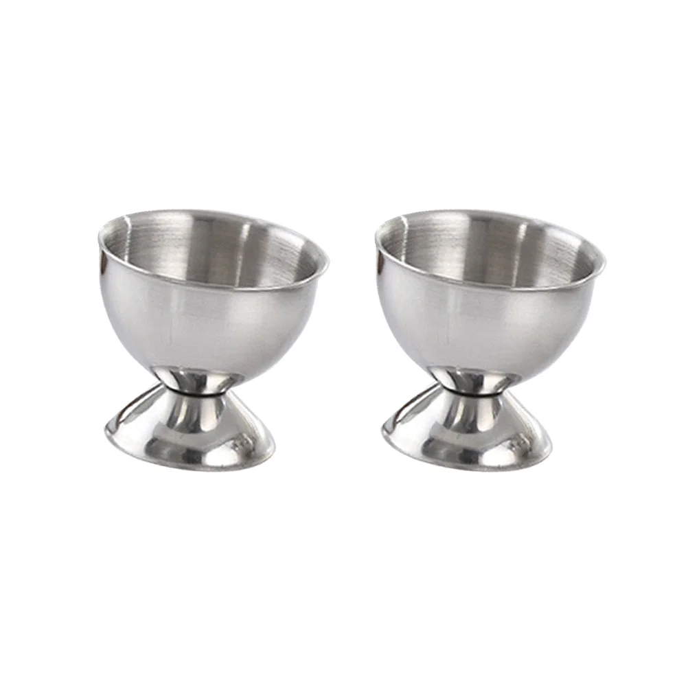 2 Pcs Boiled Egg Stand Holder Cup Trays for Deviled Eggs Stainless Steel Cookware