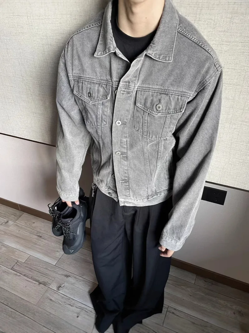 

Waed ort ey Denim Jaet Vujade006 Sle Heavy Version Kenijima Casual Spor Свободный крой Осеннее тонкое длинное пальто све