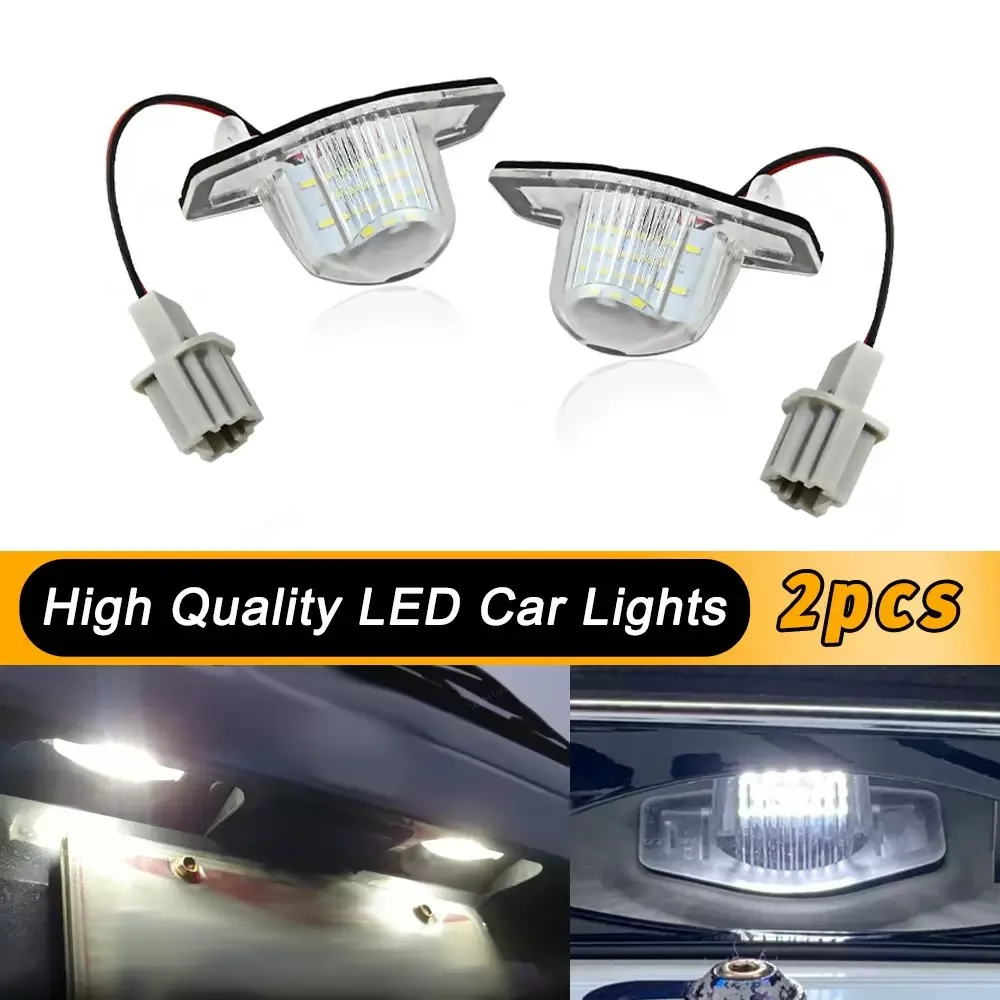 

2Pcs LED Car Number License Plate Light for Honda Civic CR-V Odyssey HR-V Accord Crosstour FIT Number Lamp Car Led Light