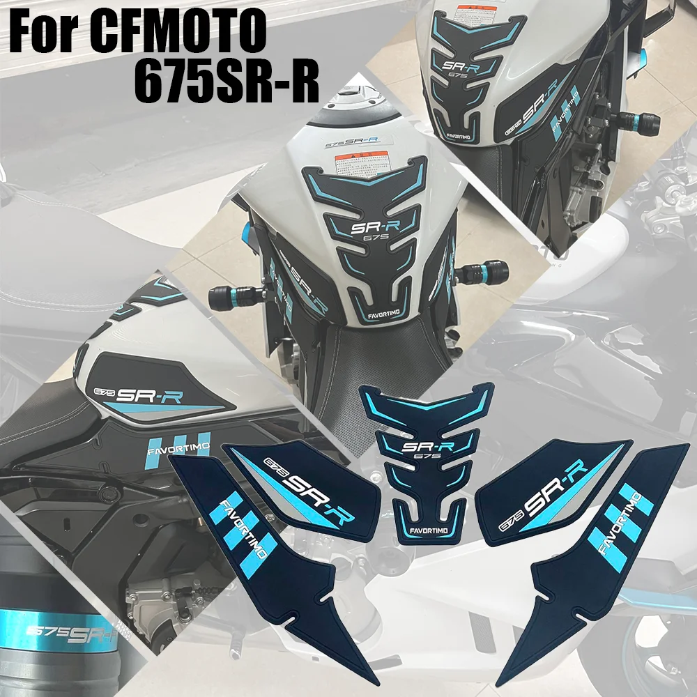 

Motorcycle Accessories For CFMOTO 675SR 675SRR NEW Anti Slip Fuel Oil Tank Pad Side Knee Grip Decal Protector Sticker Pads 675SR