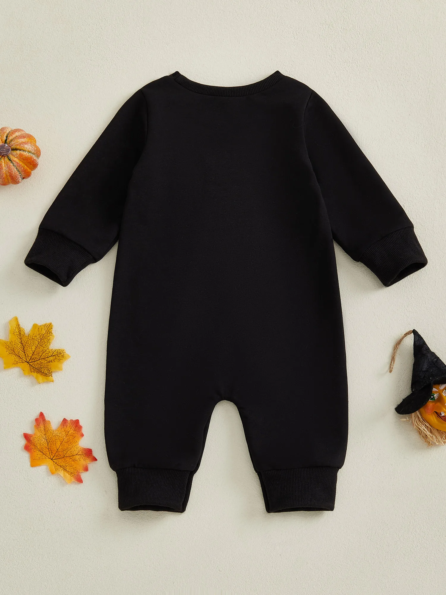 

Adorable Toddler Halloween Costume Long Sleeve Round Neck Pumpkin Print Bodysuit Baby Girl Romper Infant Outfit Pajamas