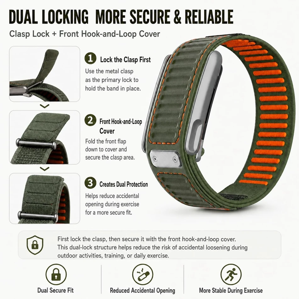 Soft Silicone Replacement Strap Compatible With Whoop 5.0,/MG Rugged Waterproof Sports Daily‑Wear Fitness Tracker Wrist Band