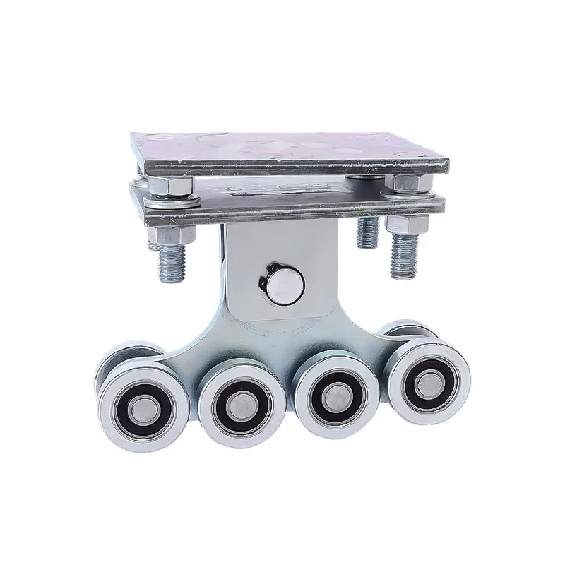 Eight-wheel suspension pulley bearing sliding door courtyard door slot pulley galvanized pulley