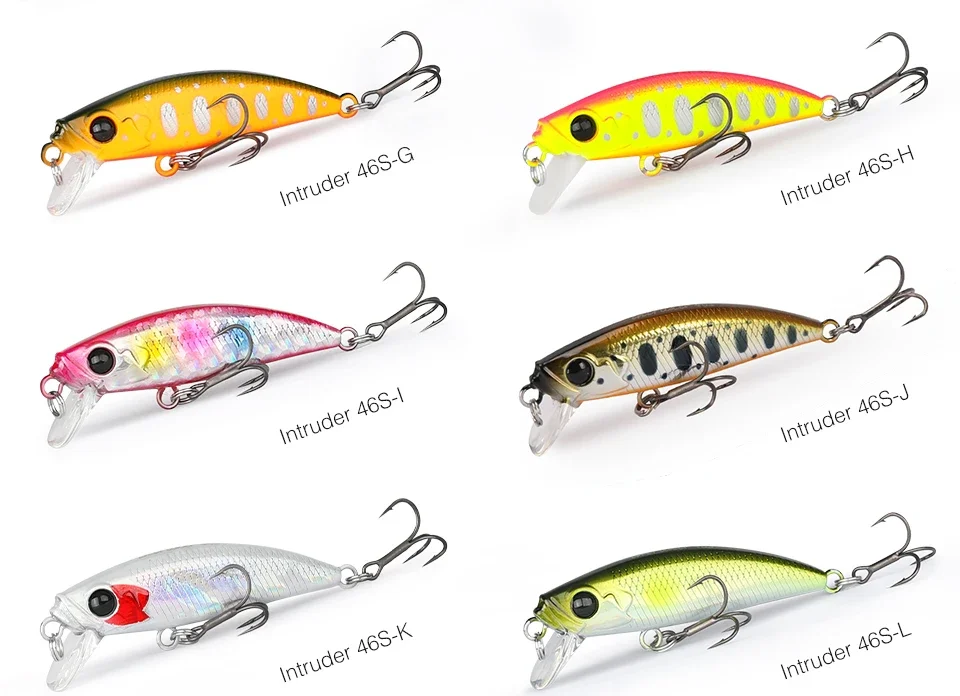 TSURINOYA 10 stücke 46mm 5g Intruder 46S Sinking Angeln Köder Für Forelle Spiel Minnow Künstliche Harten köder Angelgerät – Detail 6
