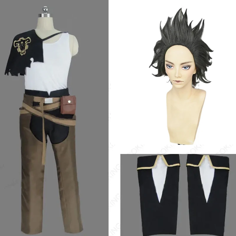 Anime Yami Sukehiro Hair Cosplay costume Clover  Wigs custom made