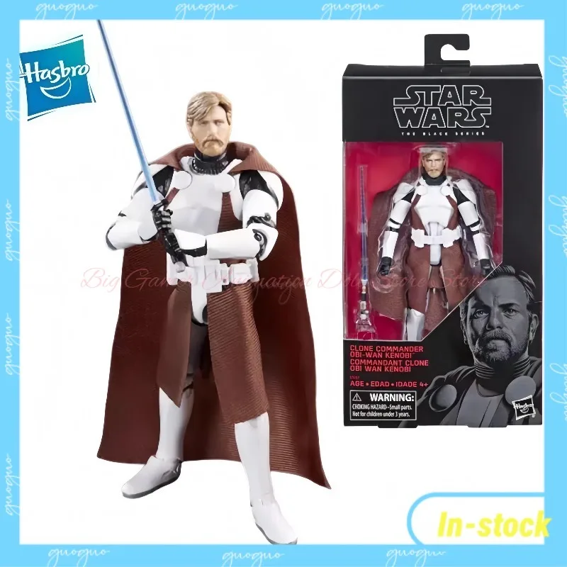 

【In-stock】Original Hasbro Star Wars The Black Series Clone Commander Obi-Wan Kenobi Action Toy Figure Collectible Gift