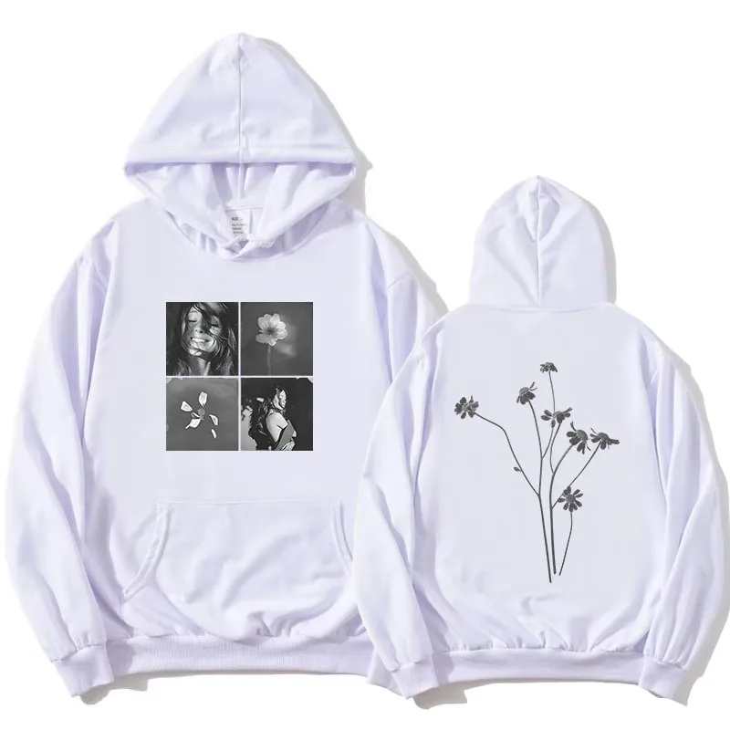 Sweat-shirts à capuche en molleton à manches longues avec motif Pétale de Carreaux Photo, design Ariana Grande, unisexe, streetwear pour femmes
