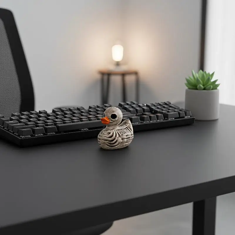 20pcs Gothic Skull Duck Resin Figurines Spooky Ornaments for Halloween Bedroom Home Office Decor