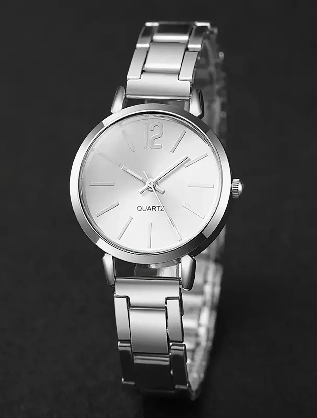 Rhinestone Alloy Quartz Watch Set para senhoras, moda casual,escolha para, 3 ชิ้น