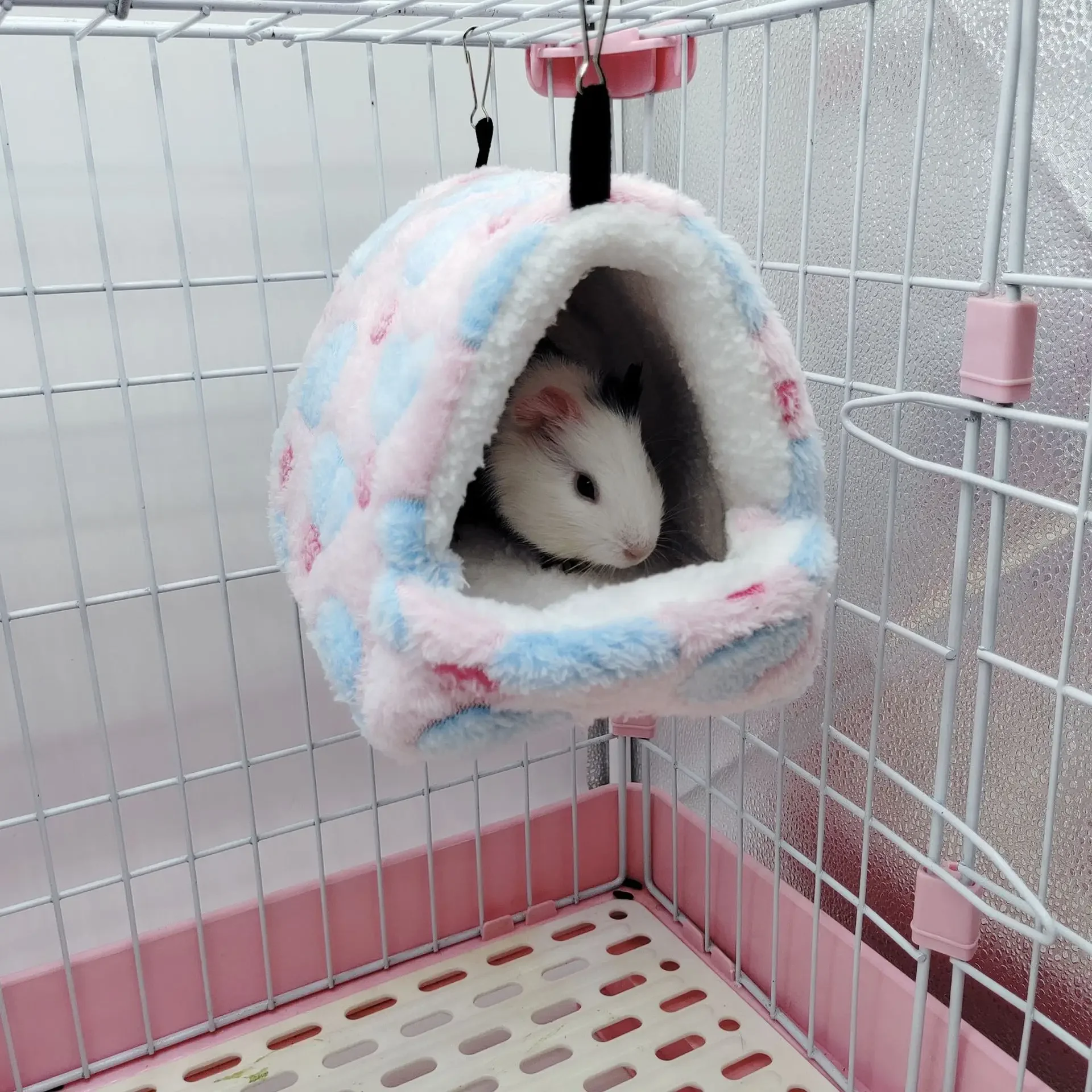 Colorful Comfortable Rabbit Squirrel Mini Cage Hamster House Small Animal Sleeping Bed Guinea Pig Nest Warm Small Animals Nest