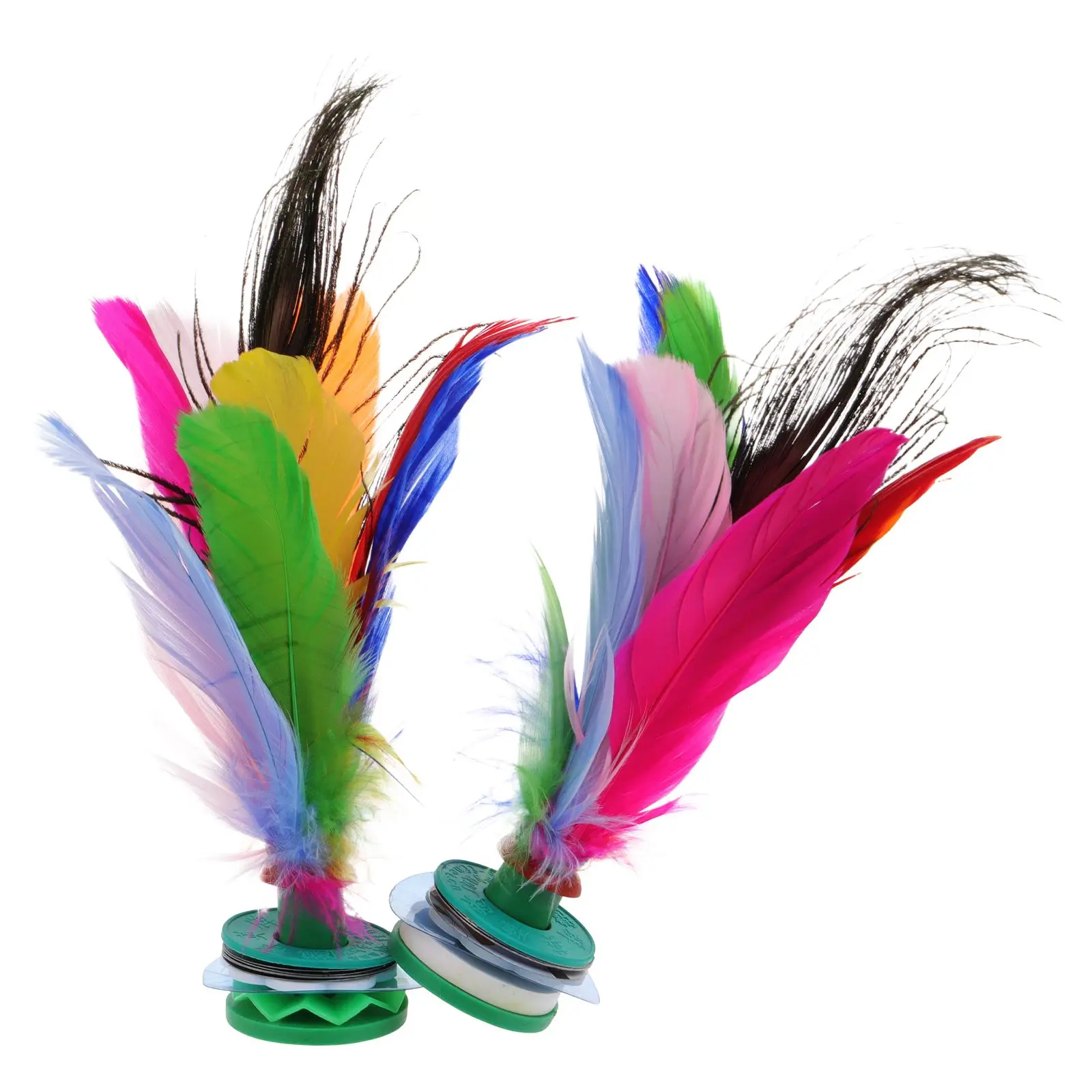 

2pcs Shuttlecock Construction Suitable All Ages Enhances Coordination Elegant Plume Design Versatile Game Outdoor