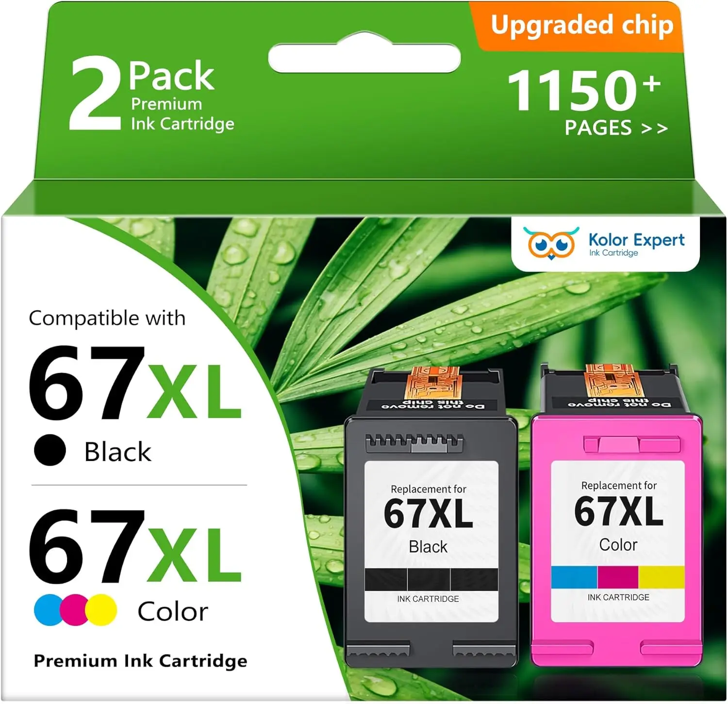 

Recycled Ink Cartridge Combo for HP Printers, Black and Color Pack, Compatible with DeskJet and Envy Models