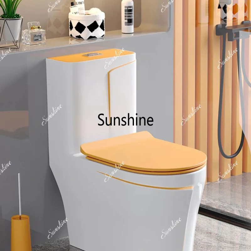 Household ordinary toilet small apartment pumping siphon ceramic color toilet deodorant outlet