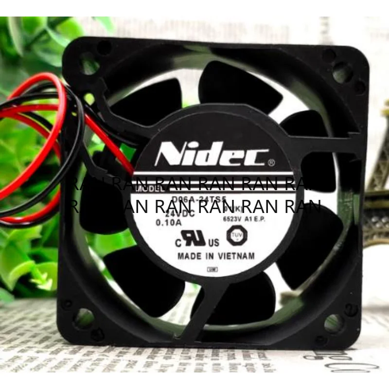 

New CPU Cooler Fan for Nidec D06A-24TS5 24V 0.10A Frequency Converter Cooling Fan 6025 6CM 60*60*25MM