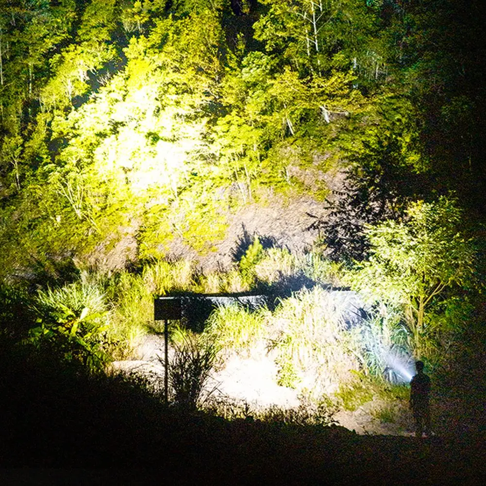 Torcia a LED portatile versatile per illuminazione esterna Comoda torcia a LED COB in lega di alluminio per escursioni in campeggio all'aperto R8A5