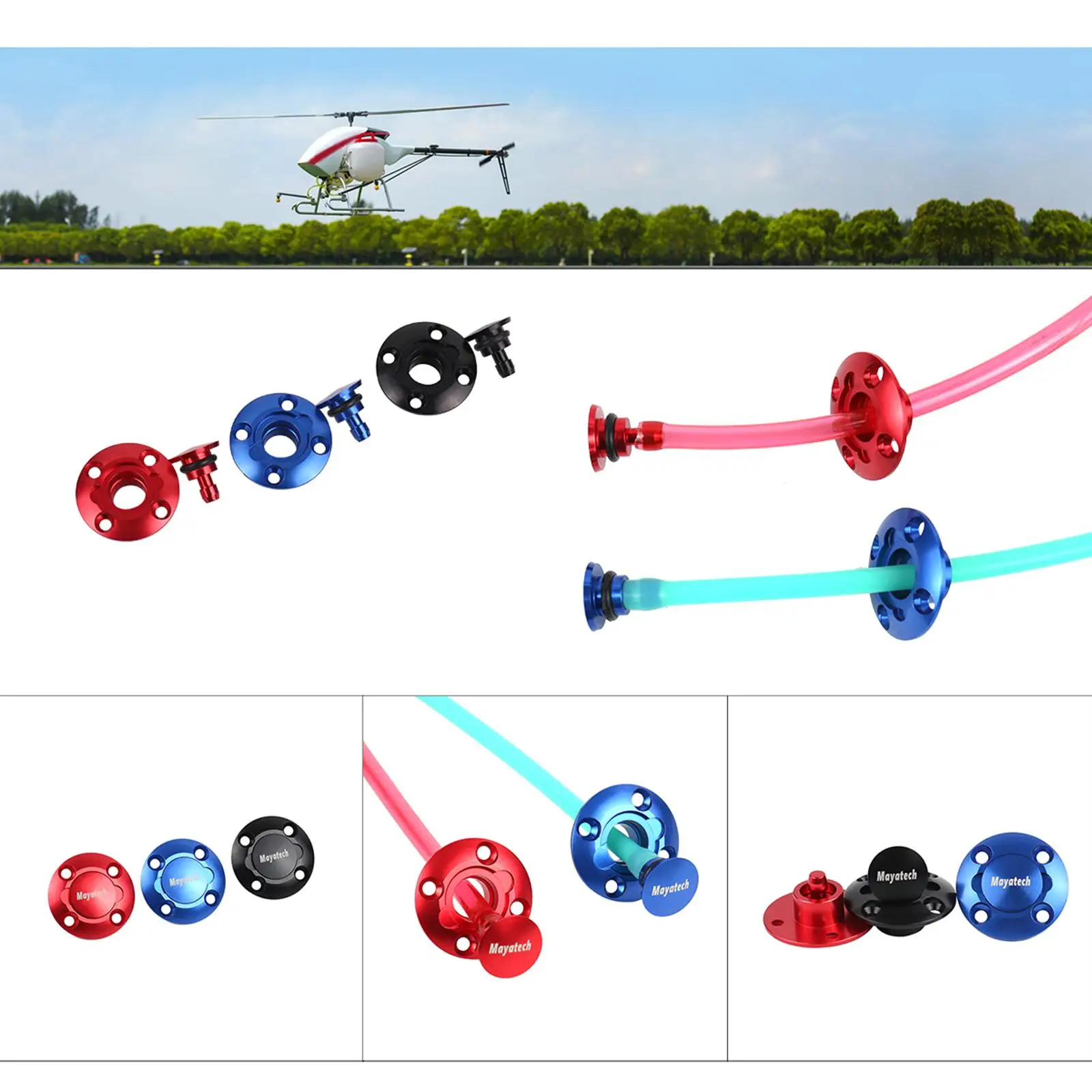 RC Airplane CNC Aluminum Fuel Filler Dot Magnetic Plug Hobby Part for Model Jet Engine and Fuel Tank