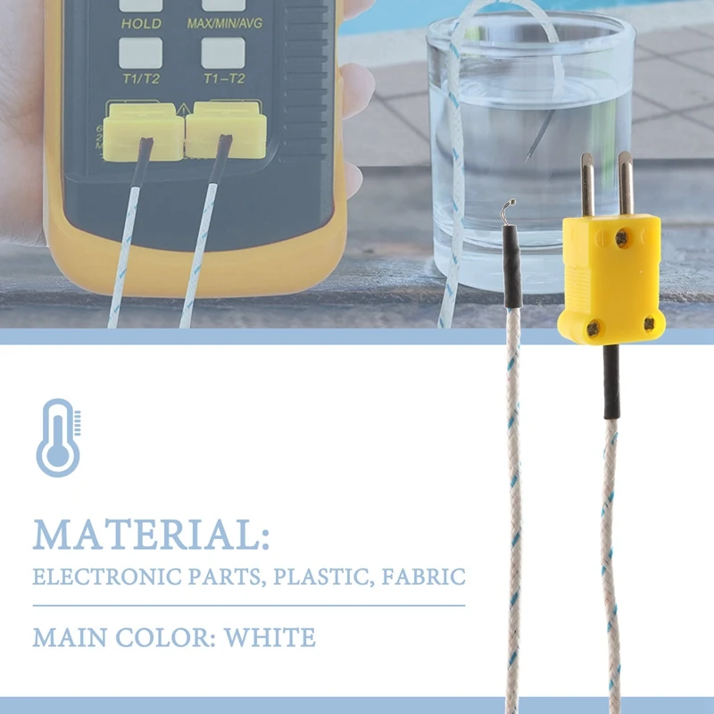 -Зонд термопары 50-250 градусов по Цельсию типа K с кабелем 10 м