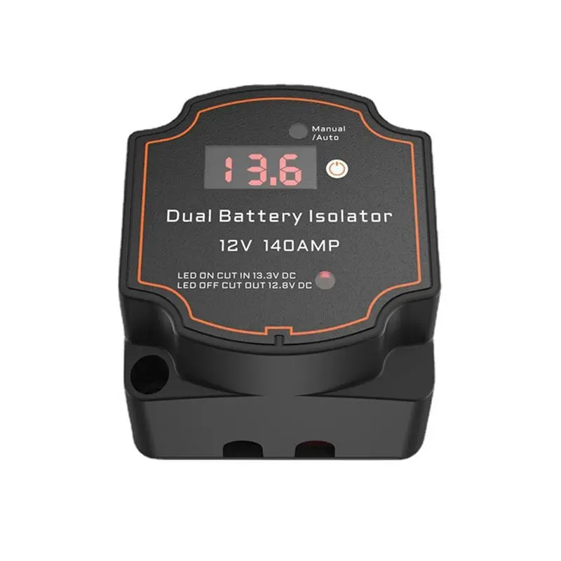 A82M-Smart Dual Battery Isolator 12V 140A Digital Voltage Sensitive Relay VSR Split Charge For Campers Car RV Marine Truck