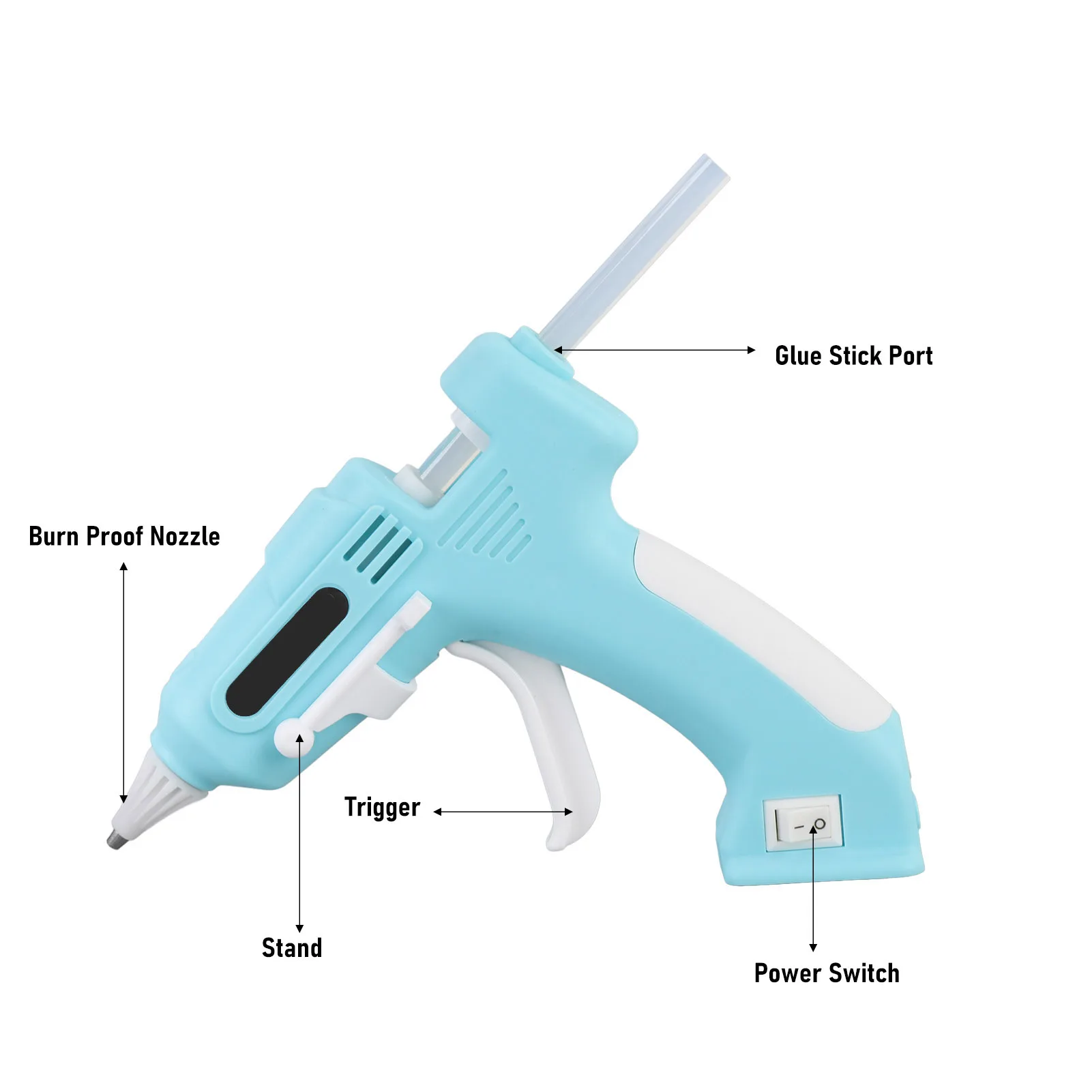 핫멜트 글루 도구 전기 핫 글루 키트 무선 핫 글루 도구 7mm 고강도 접착 스틱 무선 가정용 공예용