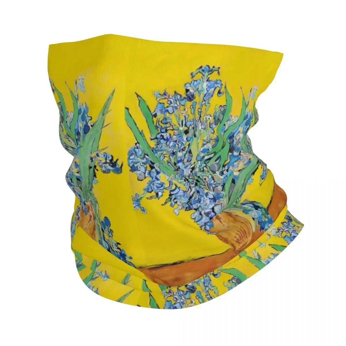 Vincent Van Gogh Irises Art Flowers Bandana Neck Cover Printed Mask Scarf Multifunction FaceMask Riding For Men Women Adult