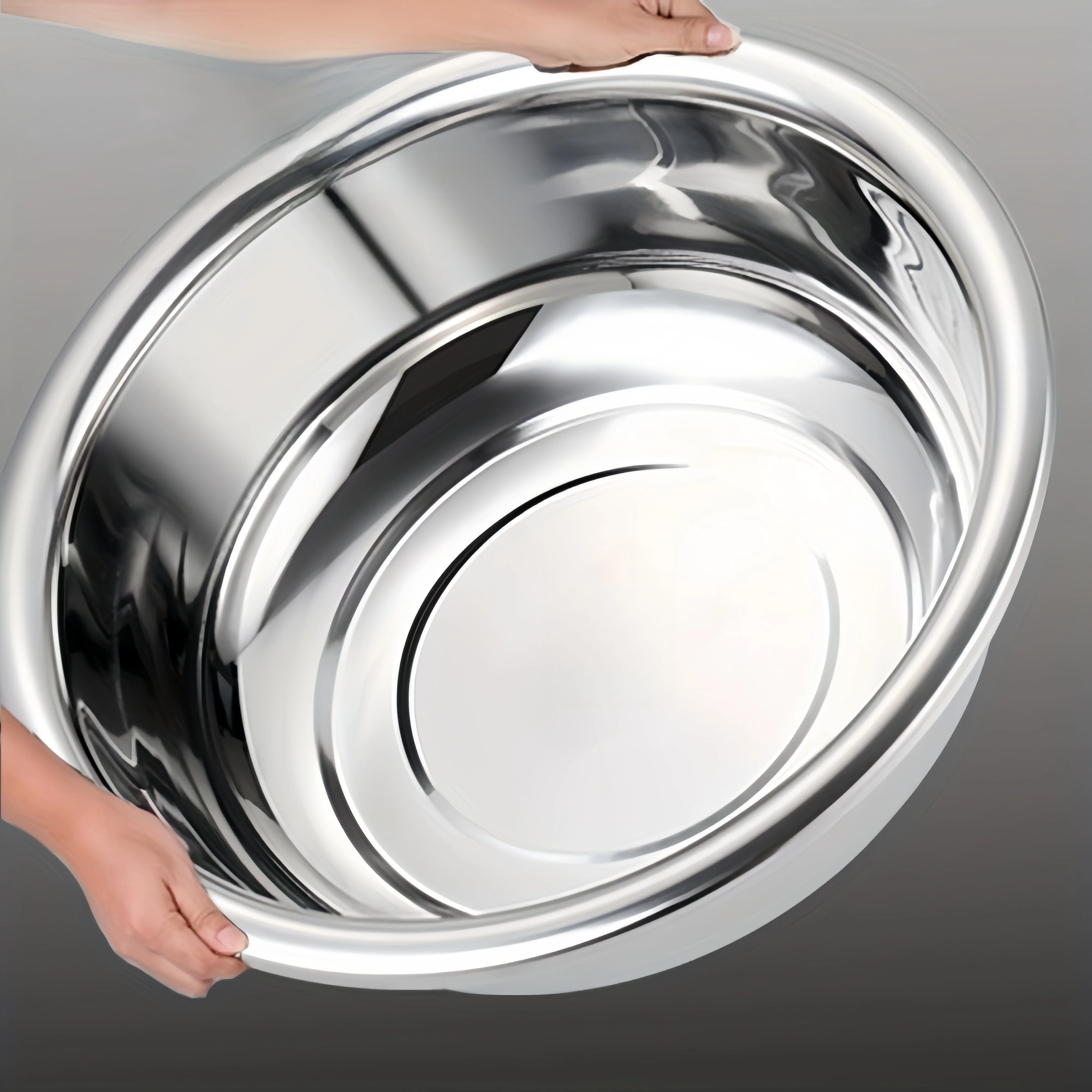

Oversized 36cm Metal Cooking Nesting Salad Bowls Large Capacity Washing Bowl Stainless Steel Mixing Bowl Set for Cooking