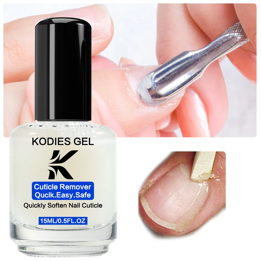 KODIES GEL Cuticle Remover 15ML Gentle Exfoliator Foot Cuticle Oil Softener Liquid Nail Art Treatment Manicure Repair Care Tools