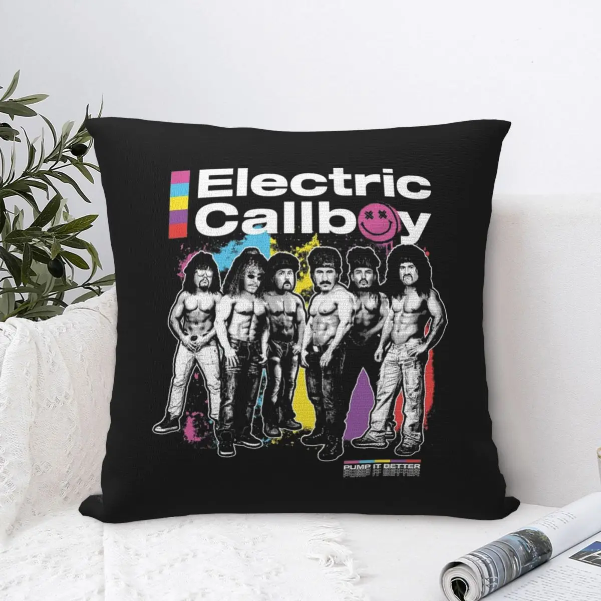 Electric Callboy Tour Pillow Case German Music Cushion Covers Funny Zipper Decor Pillowcase for Car 45x45cm