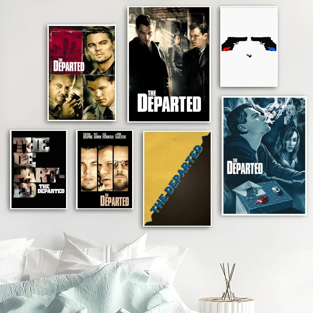 1pc The Departeds Movie Poster Decorative Painting Bedroom Wall Sticker Living Room Cafe Entrance Modern Art Interior Mural