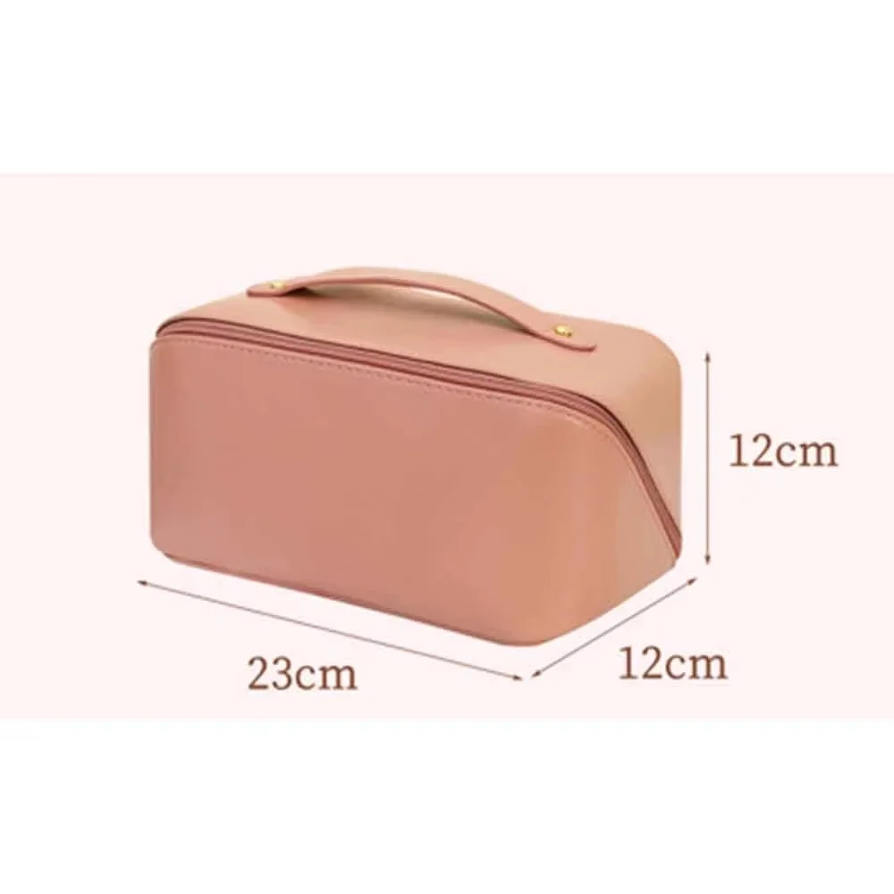 Personalized Name Large Capacity PU Makeup Bag Cosmetic Pouch Bridal Shower Bridesmaid Gift For Women