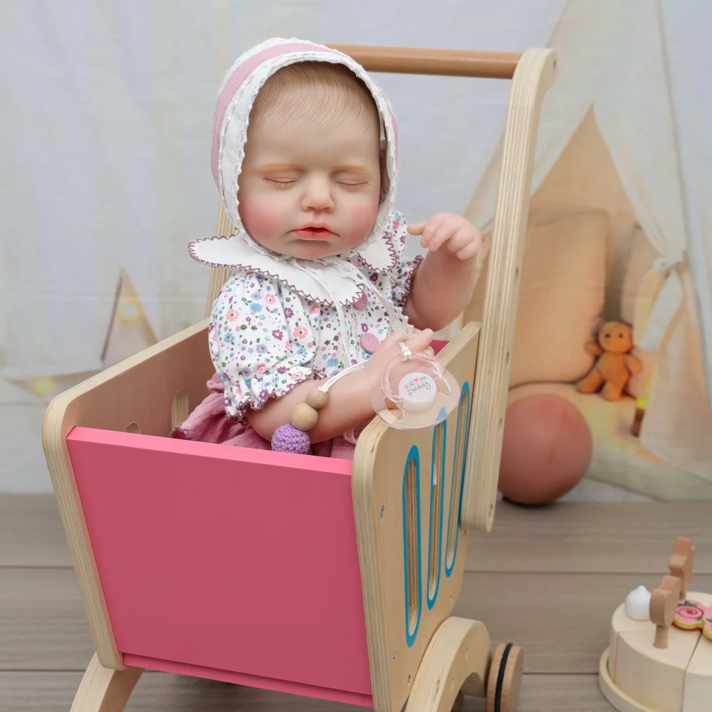 Cloveray 20-calowa Lalka Reborn z Pełnego Winylu, Realistyczna, Urocza Lalka Winylowa, Ręcznie Robiona, Wysoka Jakość, Wysoka Pigmentacja, Zabawka dla Dzieci, Prezent na Boże Narodzenie