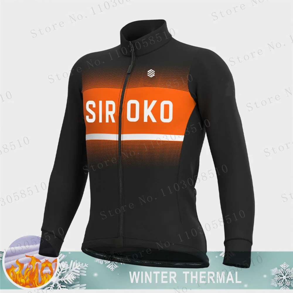 Siroko Kurtka Zimowa Termiczna Polarowa Męska Kurtka Kolarska Z Długim Rękawem Jersey Kombinezon Mtb Road Bike Odzież Ciclismo Hombres mtb