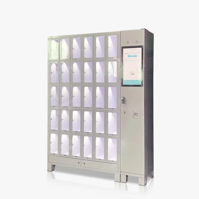 FOODLINE Customized Flexible Deployment Gym Vending Machine 30 Grids Visual Smart Locker Vending Machine for Small Items