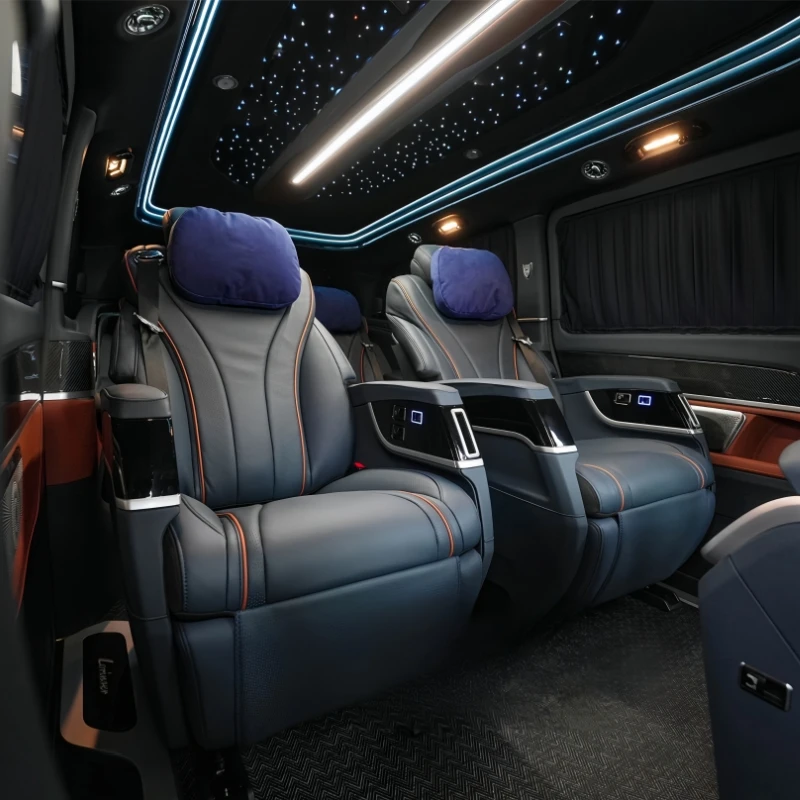 

Tom AutoHot Selling New Mercedes Vito Sprinter Luxury Van Aviation Leather Seats Multifunctional Rear Camper Van Car Inter