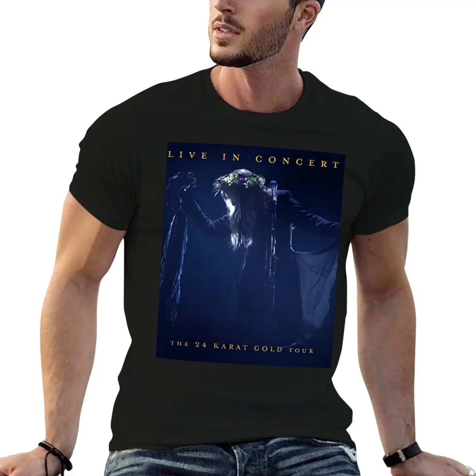 The 24 Karat Gold Tour album shadow girl T-Shirt Holiday Simple Tee Shirt