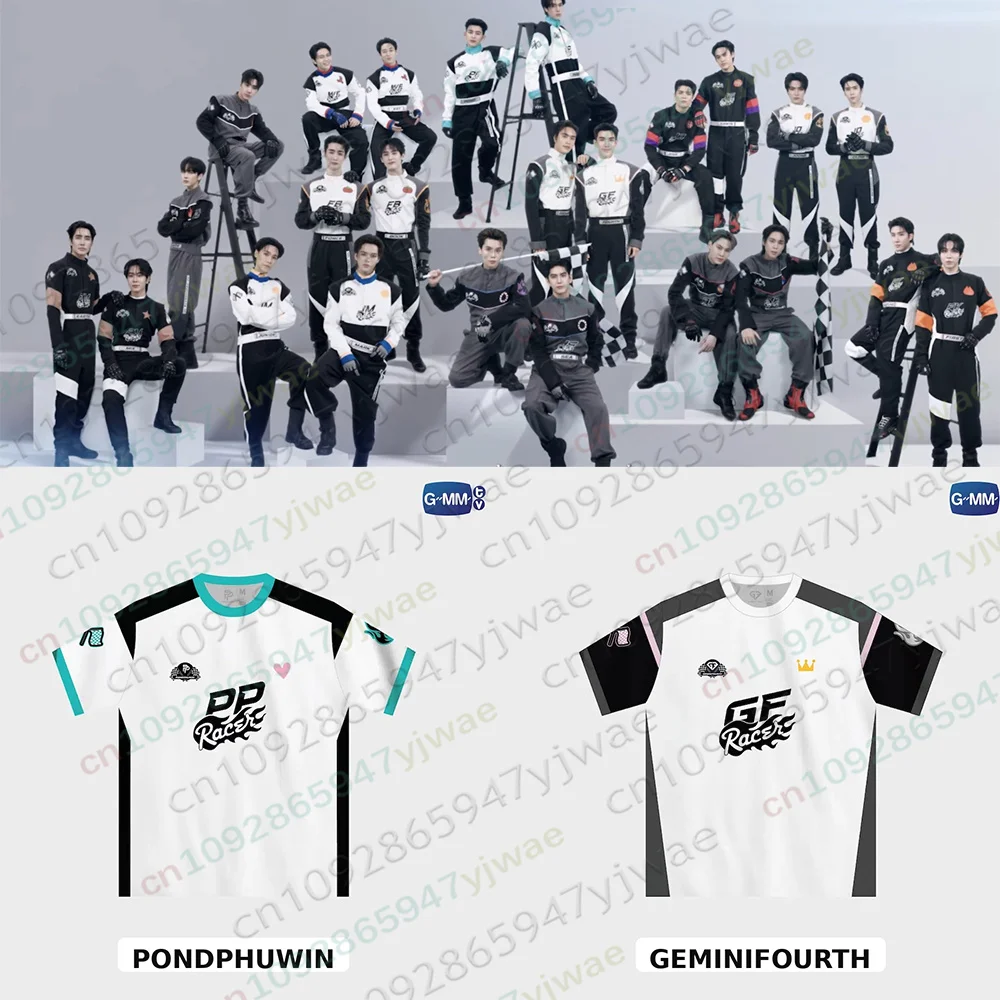 GMMTV LOVE OUT LOUD FAN FEST 2026 :Heart Race Event 12-Couple Jersey Pond Phuwin Gemini Fourth T-Shirts Unisex Tee Women T-Shirt