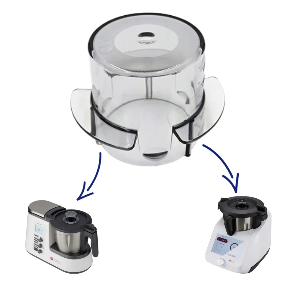 Tapón Medidor Apta para Monsieur Cuisine connect, plus y smart vaso tapón dosificador, en plástico resistente transparente