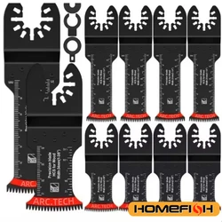 10Pcs Japanese Oscillating Saw Blades High Carbon Steel Bi-Metal Curved Edge Multitool Blades Sharp Wear Resistant Cutter Blade