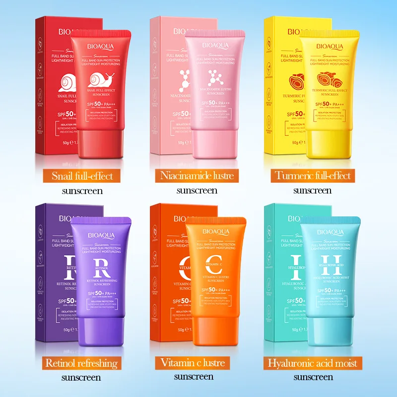 

BIOAOUA Snail Full Effect Sunscreen Anti-UV Isolation SPF 50+ Anti-aging Anti-UV Beach Sunscreen Products