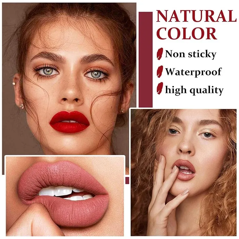 Handaiyan High-Gepigmenteerde Matte Lippenstift Fluweel Waterdichte Langdurige Make-Up Lippen Cosmetica