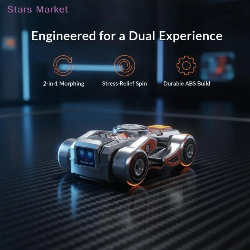 New360° Rotating Robot Dog Fidget Gyro Creative Deformed Deformation Design Transforming Robot Dog Fidget Toy Antistress Sensory