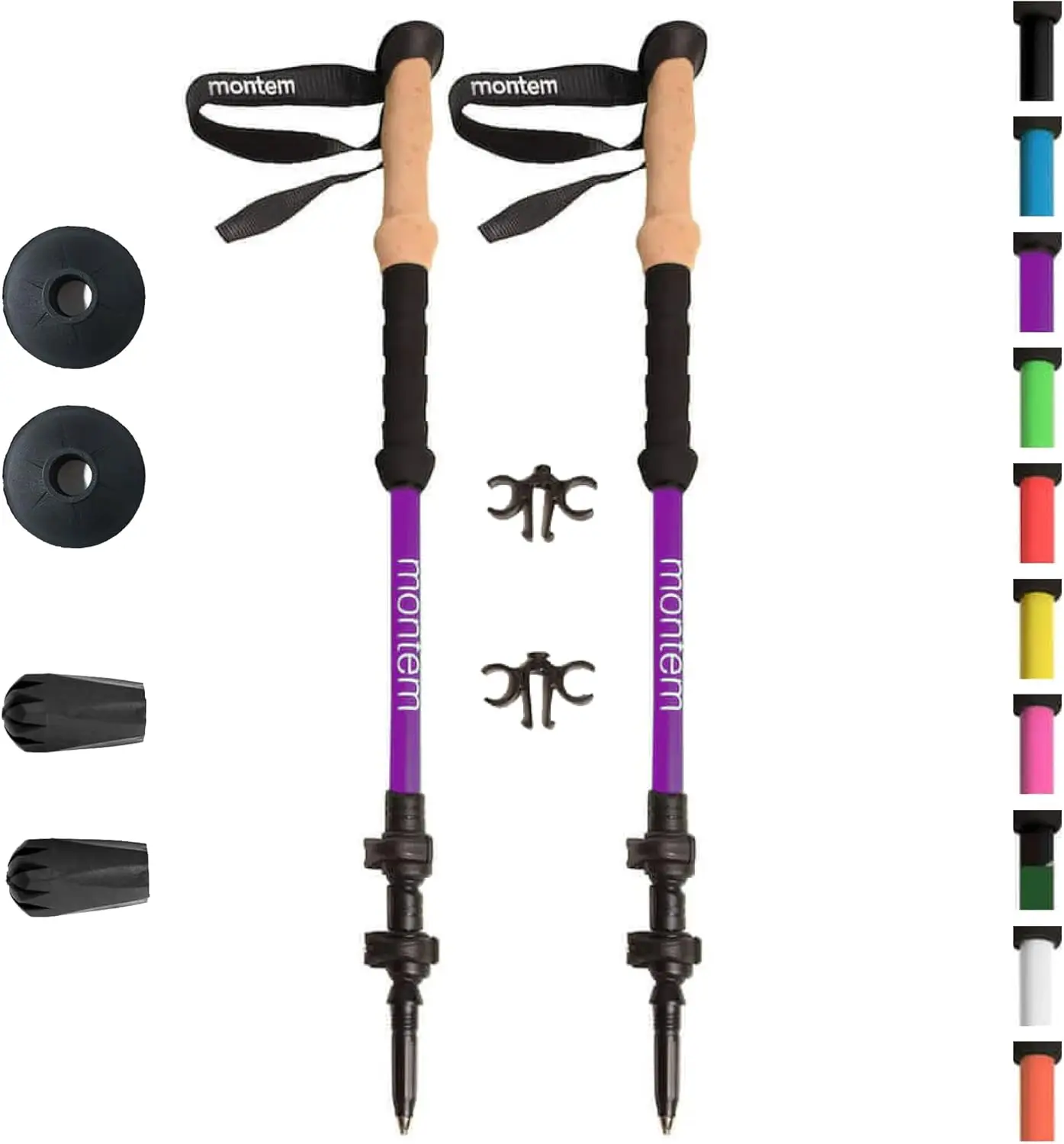 

Ultra Strong Collapsible Trekking Poles Pair - Lightweight, Quick Locking, Weather-Resistant for Hiking and Walking