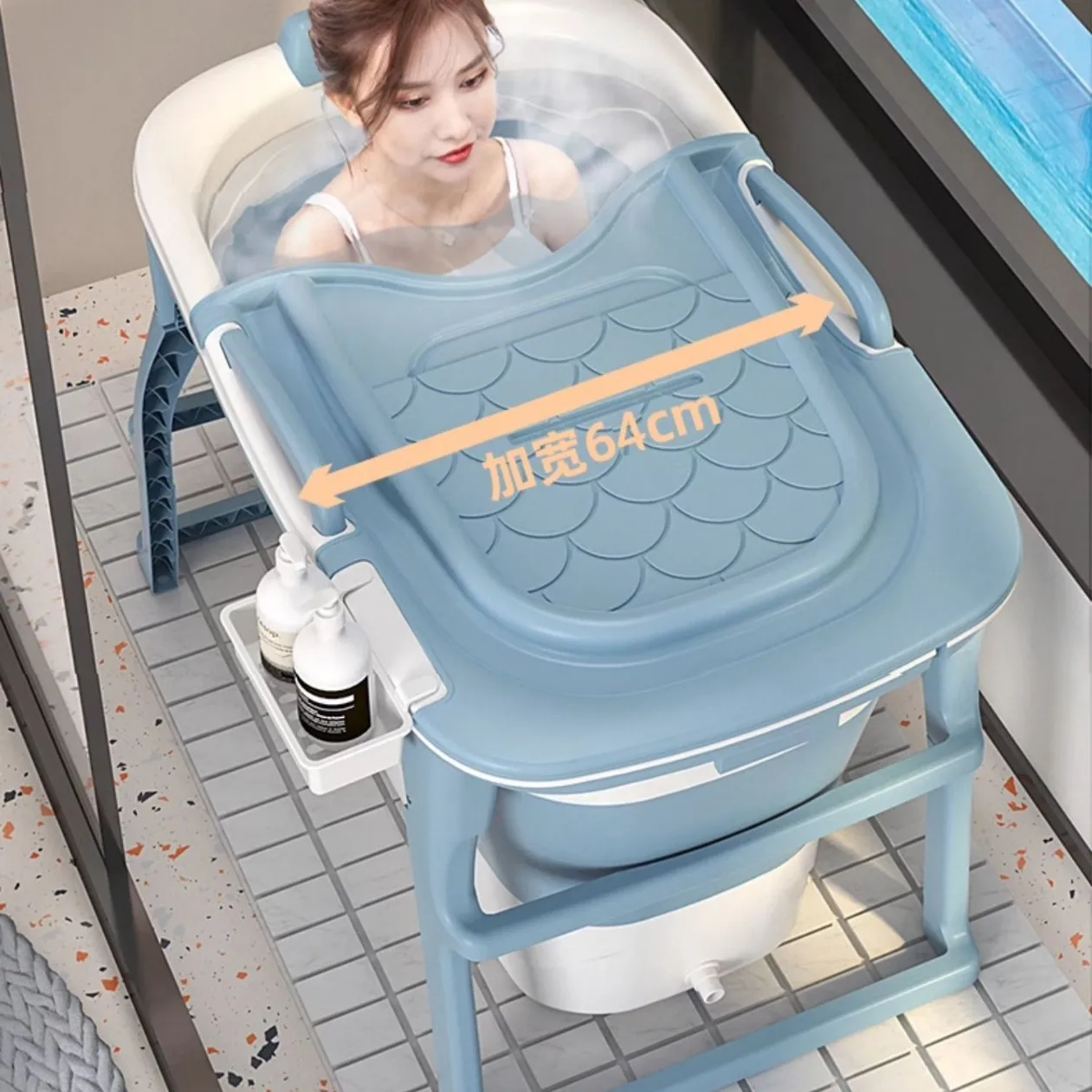 

Складная ванна для взрослых, домашняя, для небольших квартир, утолщенная, для детей