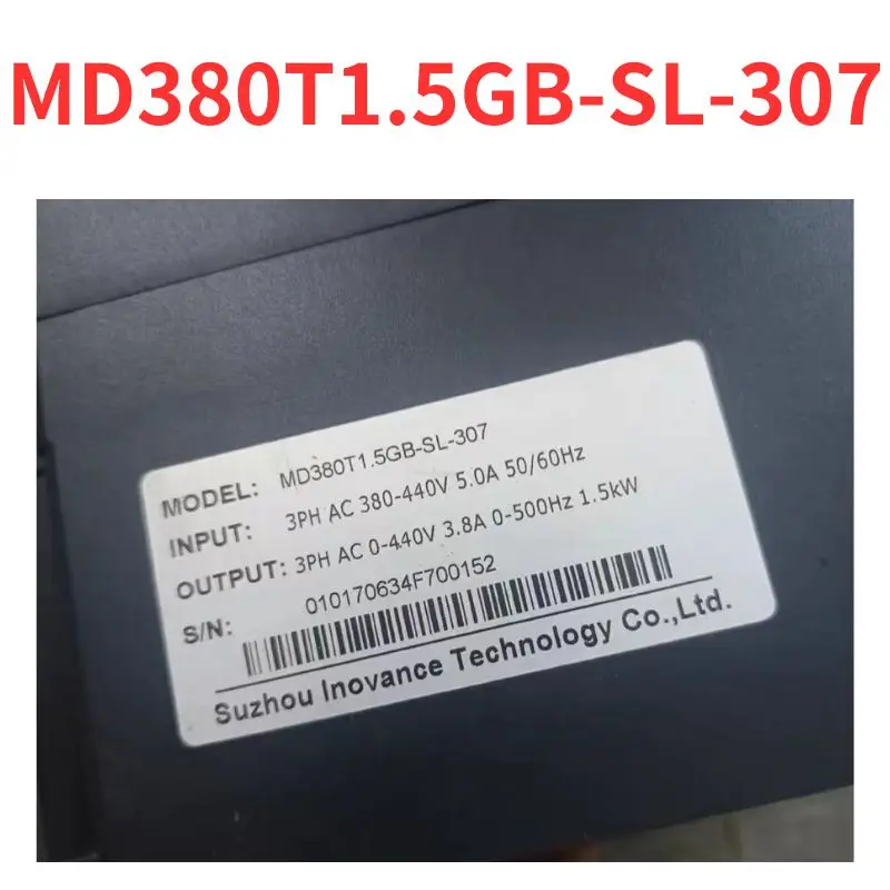 

90% new MD380T1.5GB-SL-307 frequency converter tested OK