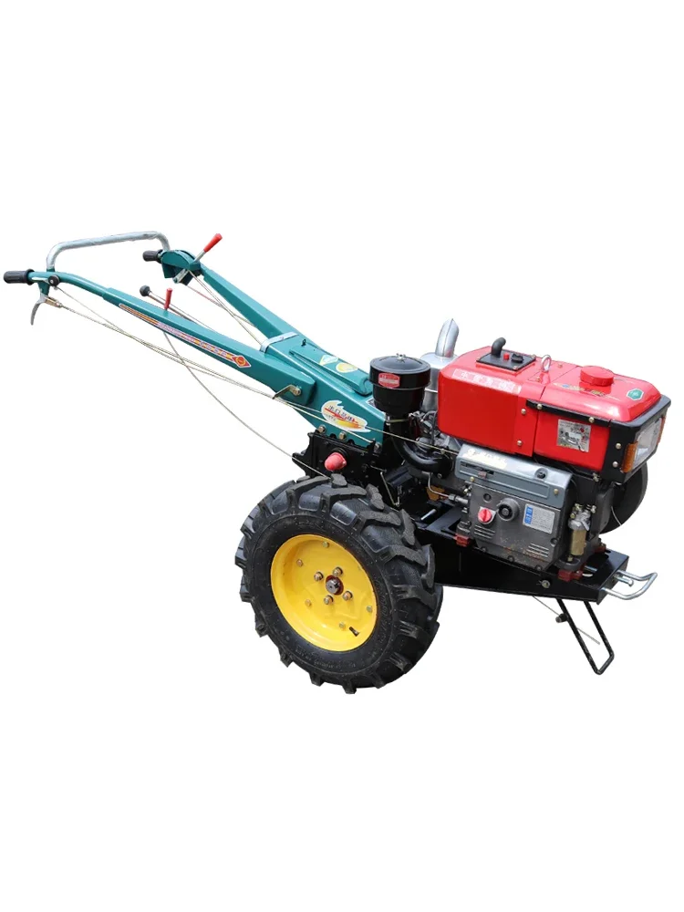 Agricultural small walking tractor 101 type 121 greenhouse rotary tillage ditching mulch machine diesel 18 horsepower 12