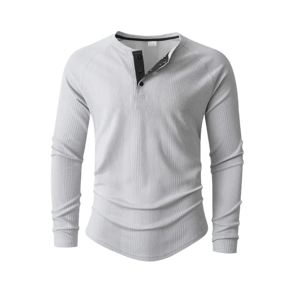 Camisa com listras verticais, camiseta masculina com decote em V, ideal para o dia a dia, design com decote em V, comprimento padrão, para uso casual 