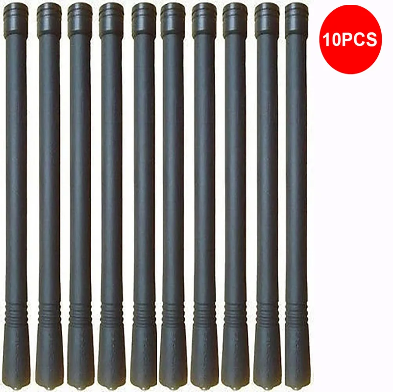 10Pcs VHF 136-174 MHz Antenna for Motorola Radios GP88 GP88S GP328 GP338 GP338 GP140 HT750 CP200 HT1250 EP450 6Inch