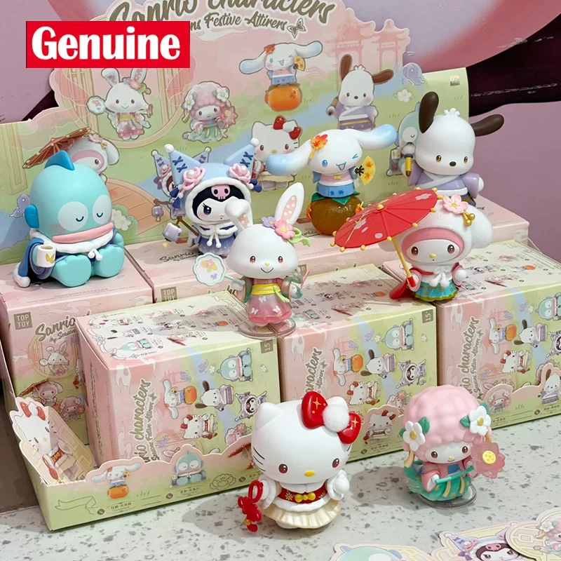 

Новая подлинная Sanrio Charact Tirs Seasons, праздничные чертиметры, слепая коробка Hello Kitty Cinnamoroll, модель My Melody, игрушки, подарок на день рождения