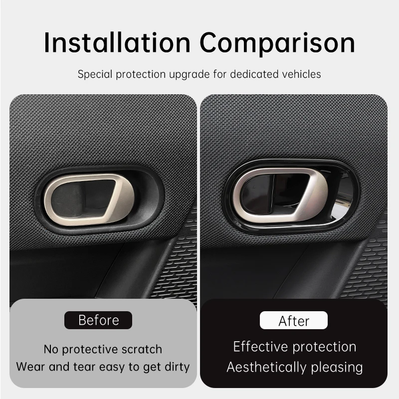 Car Inner Door Handle Bowl Cover Trim Decoration Shell For Mini Cooper F65 F66 F67 2024 2025 Fuel Version Interior Accessories